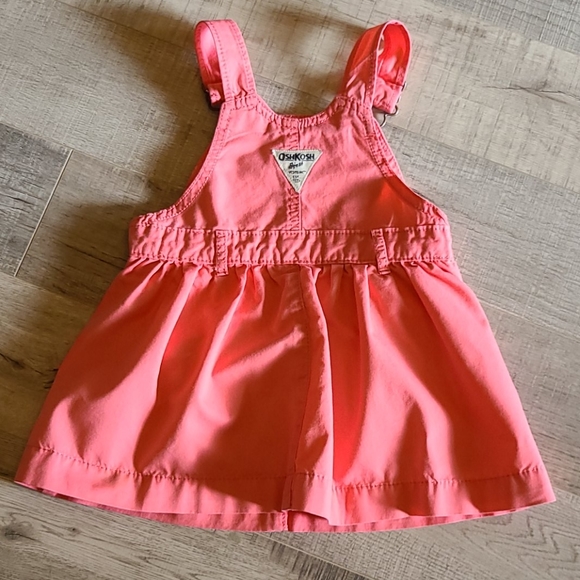 Coral Pink OSHKOSH Overall Dress - Picture 3 of 7